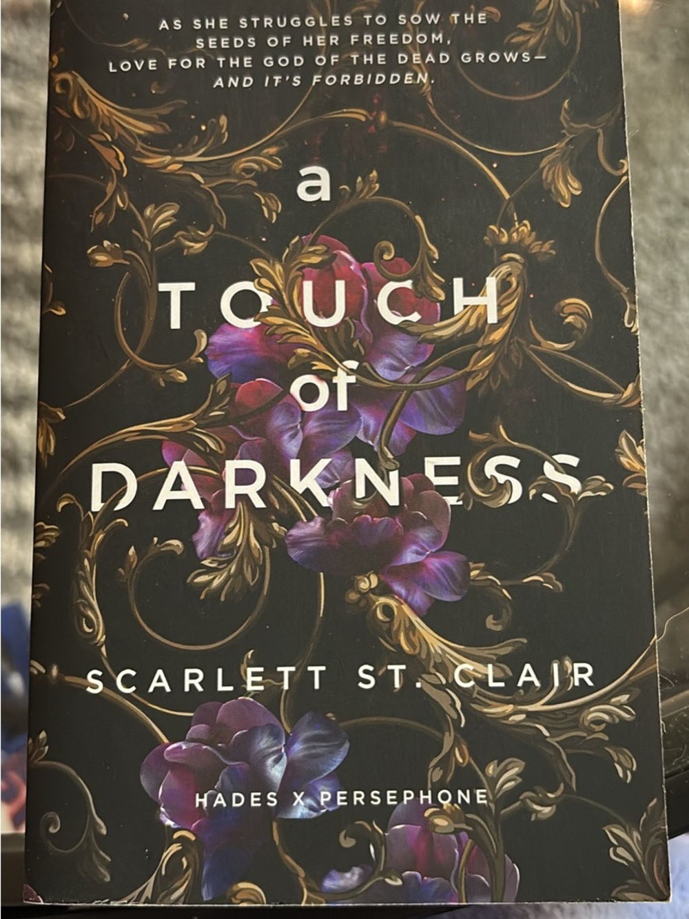 A Touch of Darkness - Decorative Black & Purple Cover